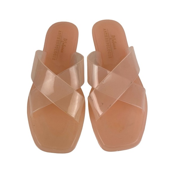 Matisse Anthropologie Peach/Pink Jelly Sandals Villa Size 6 Slip On Flats - Picture 1 of 10